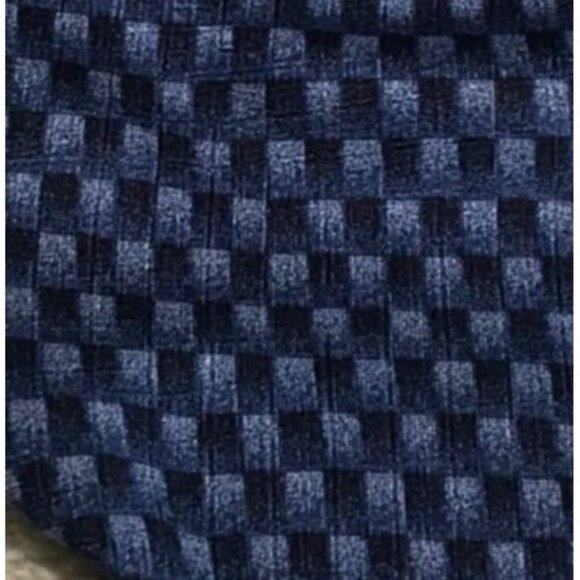 Distinction Executive Wear Blue Checkered Silk Tie - Picture 2 of 4